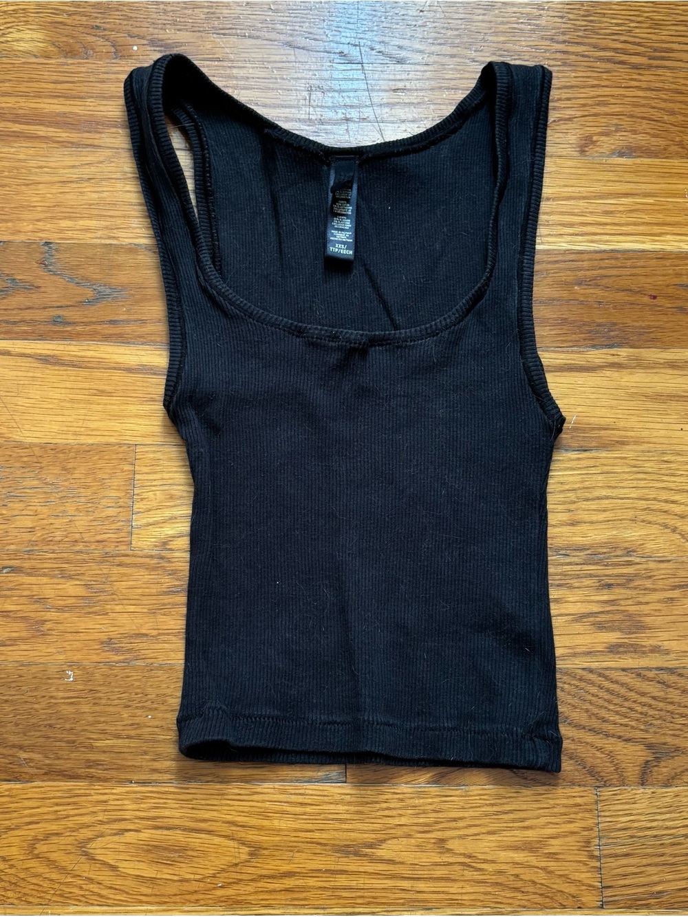 Skims Black Ribbed Tank Top - Women
